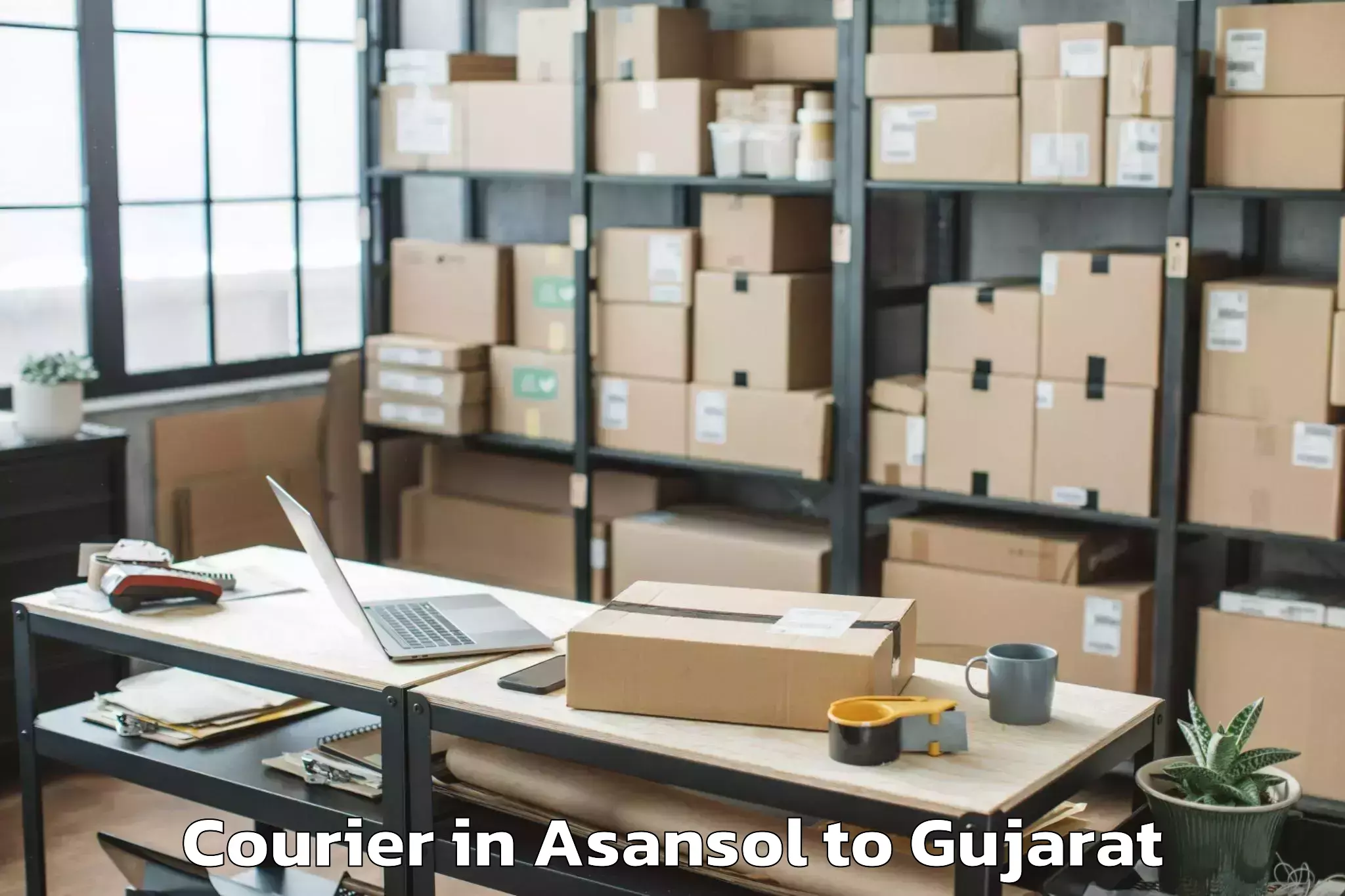 Leading Asansol to Vaghodia Ina Courier Provider